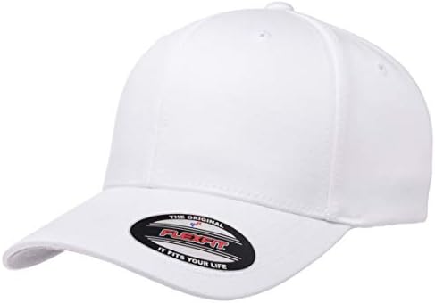 Flexfit 110 Cool & Dry Athletic Cap Hat, White, One Size at Amazon